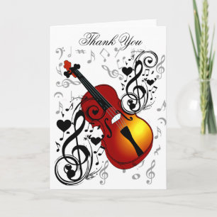 Violinist,Rock the House_ Thank You Card