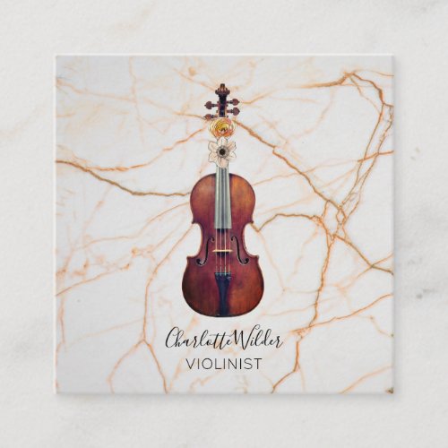 Violinist Square Business Card
