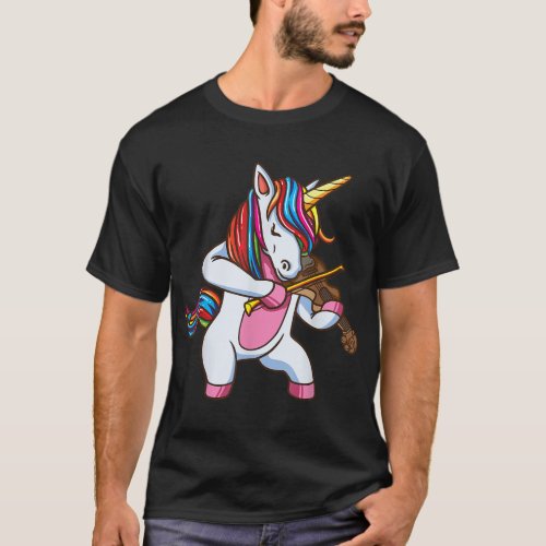 Violinist Unicorn Violin Viola Player Music Lover  T_Shirt