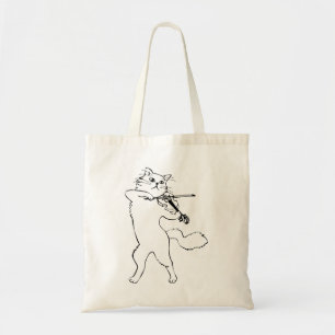Violinist Violin Music Instrument Cat Tote Bag