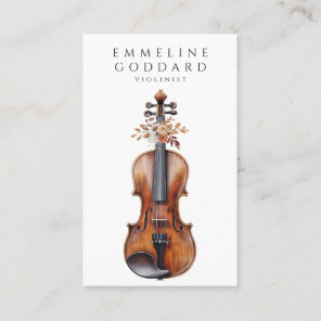 Violinist Violin Music Teacher Musician Business Card