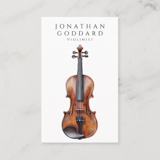 Customizable Violinist Violin Music Teacher Musician Business Card