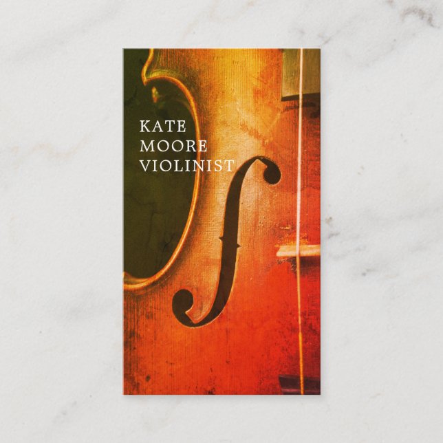 Violinist Violin Musician Business Card (Front)