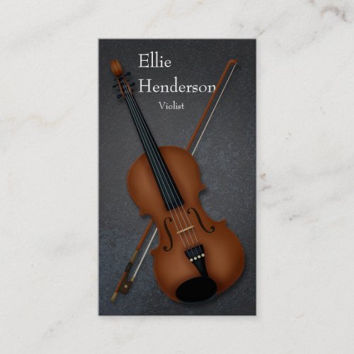 Violinist Violist Trompe Loeil Dramatic Premium Business Card