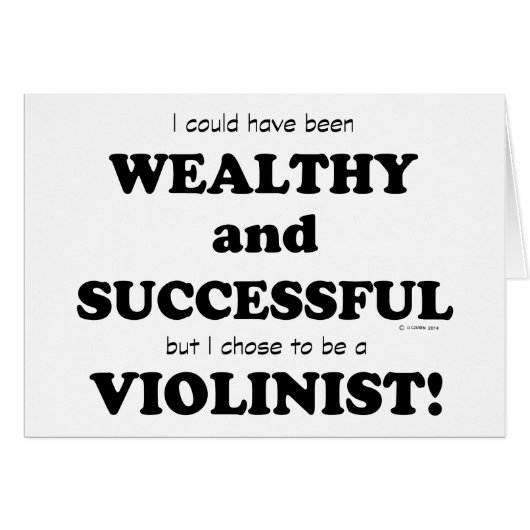 Violinist Wealthy & Successful Cards (Front Horizontal)