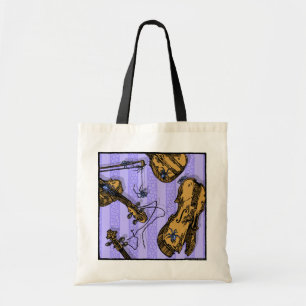 Violins and Spiders - Pop Goth Nightmare Art Tote Bag