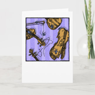 Violins And Spiders - Pop Goth Nightmare Blank Card