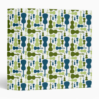Violins - Blue and Green Pattern Binder