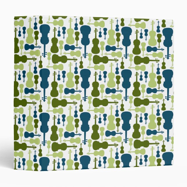 Violins - Blue and Green Pattern Binder (Front/Spine)