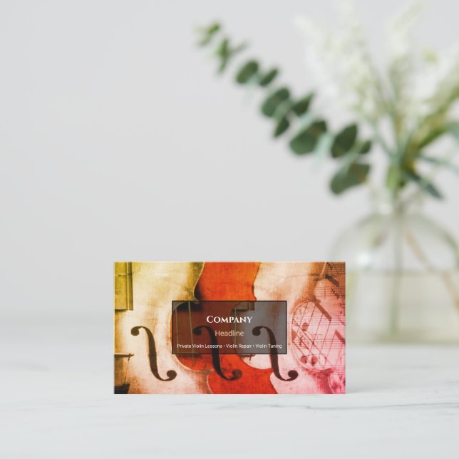 Violins Business Card (Standing Front)