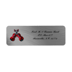 VIOLINS CROSSED -RETURN ADDRESS LABEL
