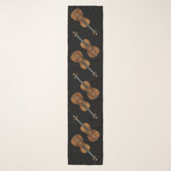 Violins Diagonal Pattern Changeable Backdrop Color Scarf by missprinteditions at Zazzle