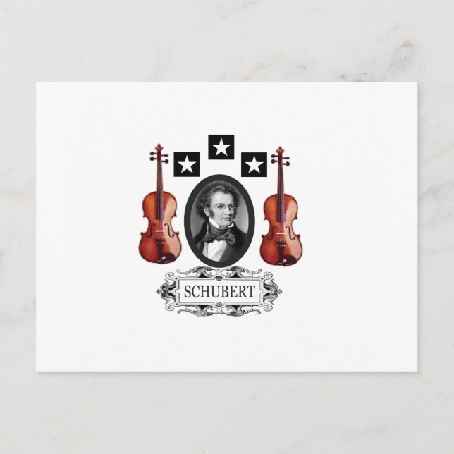 VIOLINS FOR SCHUBERT POSTCARD (Front)