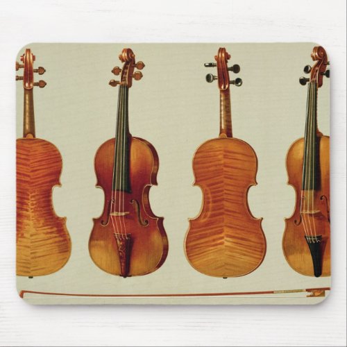 Violins LtoR the Alard by Antonio Stradivariu Mouse Pad