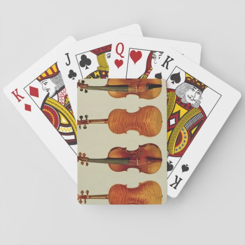 Violins LtoR the Alard by Antonio Stradivariu Poker Cards