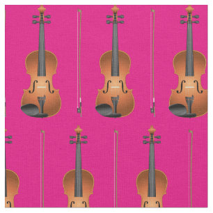 Violins Music Musician Room Decor Pink Fabric