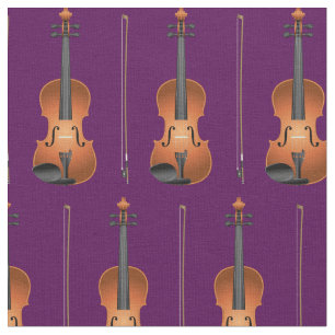 Violins Music Musician Room Decor Purple Fabric