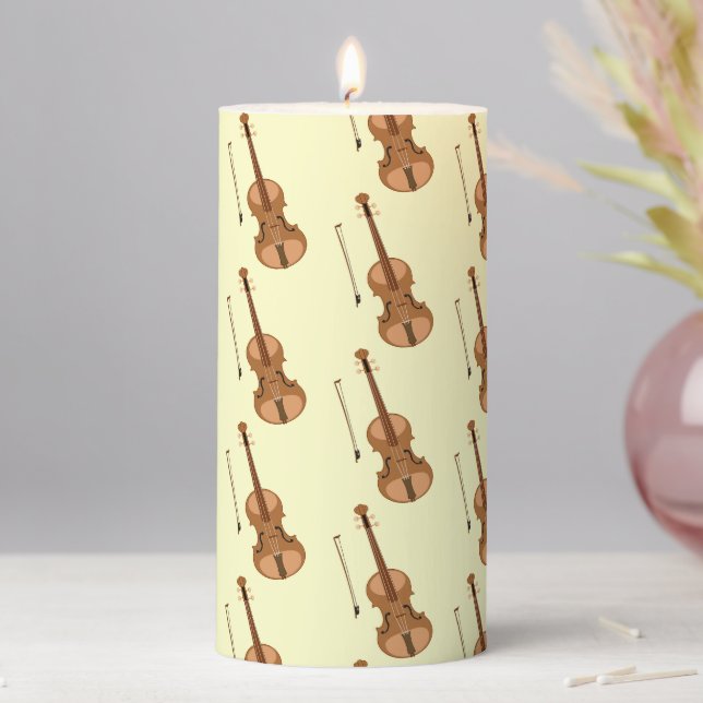 Violins Pillar Candle (In Situ)