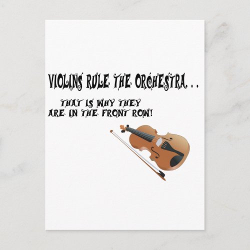 ViolinsRule the Orchestra Postcard
