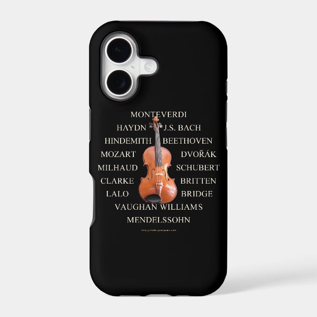 Violist Composers Iphone Case (Back)