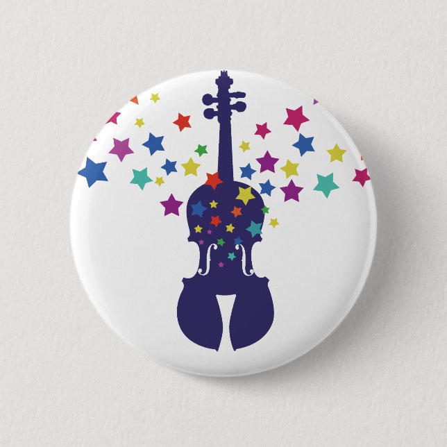 Violn Star Tote Bag, Keychains or Button (Front)