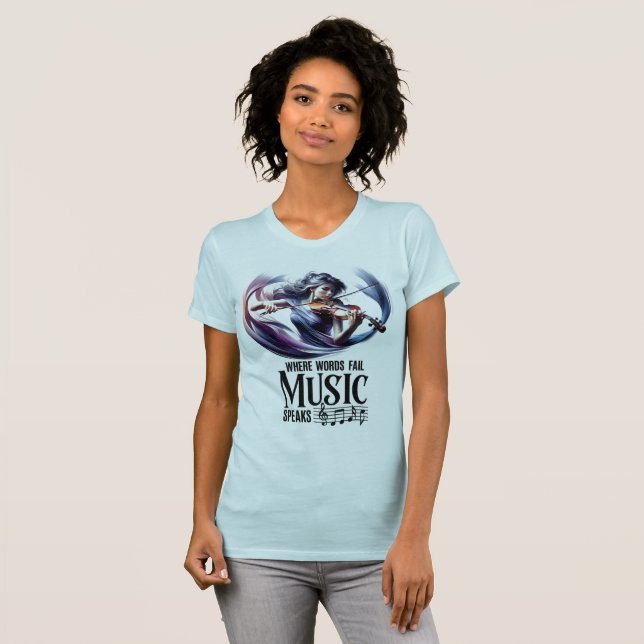 violon women t-shirt violin (Front Full)