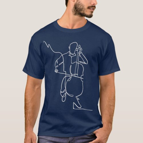 Violoncello Abstract Line Drawing Musician Cello T_Shirt