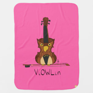 ViOWLin Violin Owl Baby Blanket