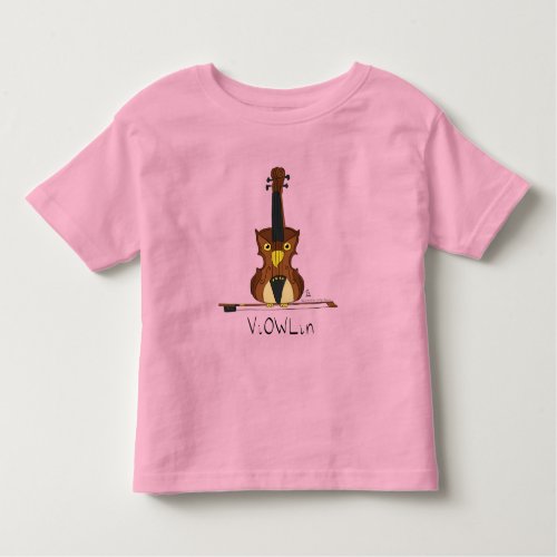 ViOWLin Violin Owl Music Kids Toddler T_Shirt