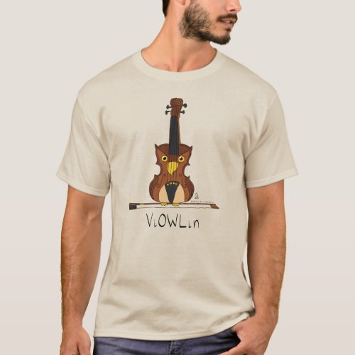 ViOWLin Violin Owl Music Mens T_Shirt