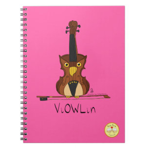 ViOWLin Violin Owl Music Notebook