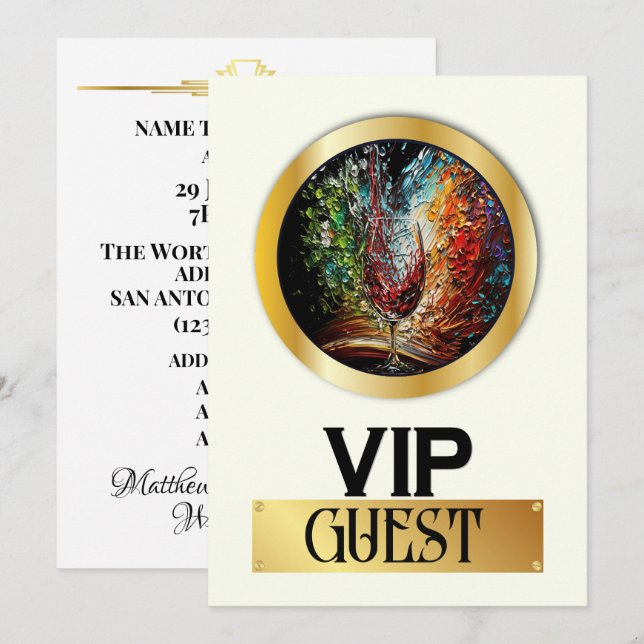  VIP Admission Invitation (Front/Back)