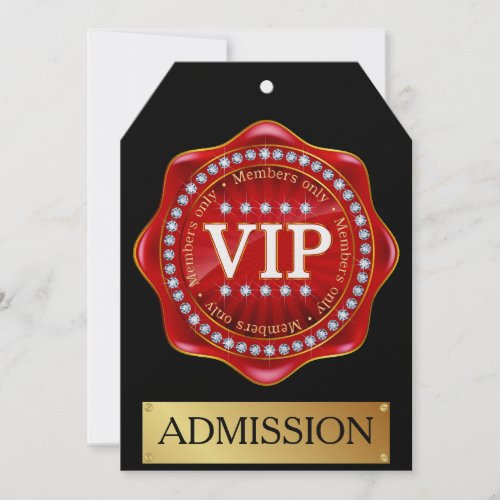 VIP Admission Invitation