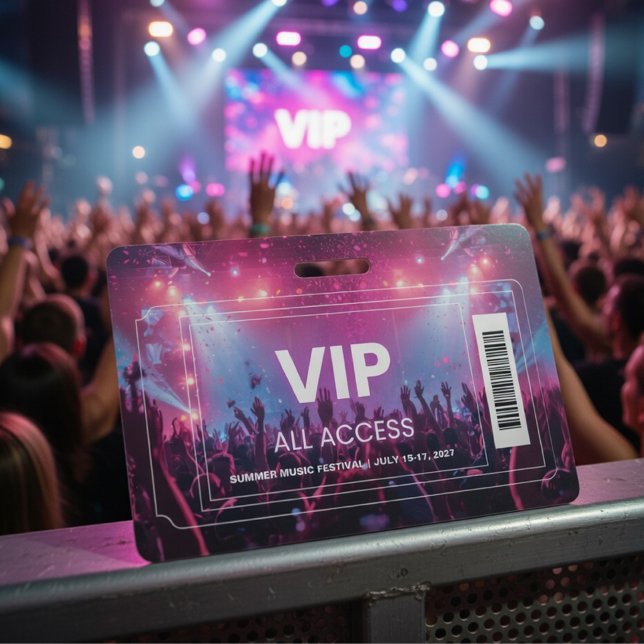 VIP All Access Concert Badge | Festival Backstage  (Creator Uploaded)