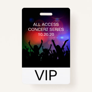 VIP All Access Custom Concert Badge
