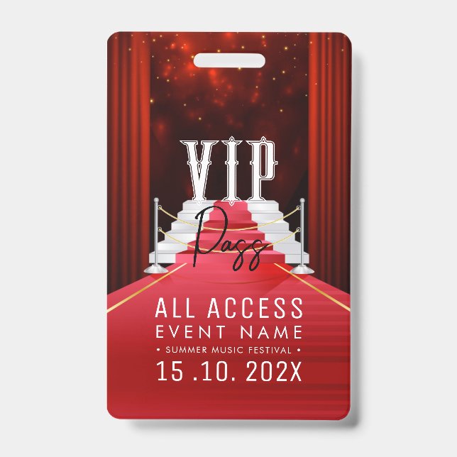VIP All Access Event Badge (Front)