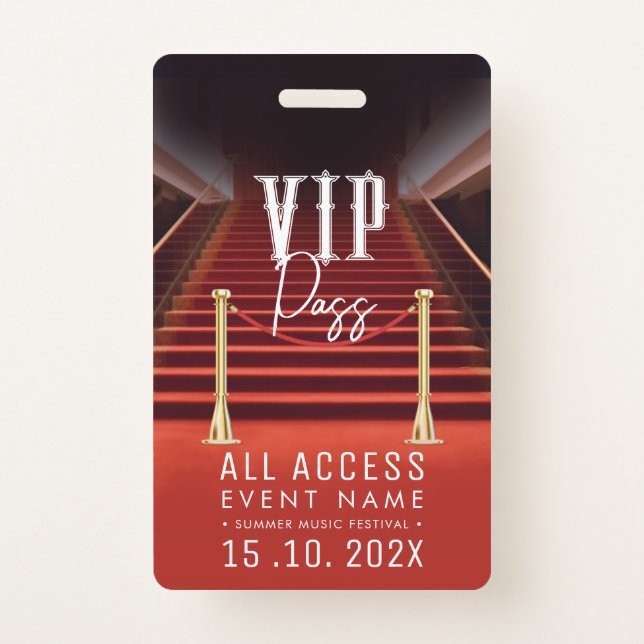 VIP All Access Event Badge (Front)