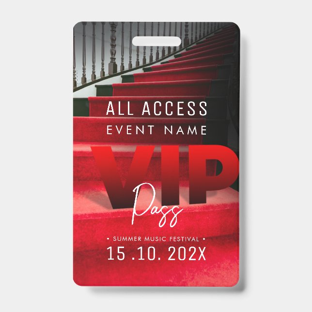VIP All Access Event Badge (Front)