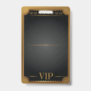 VIP ALL ACCESS Gold Pass BLANK Customize Yourself Badge