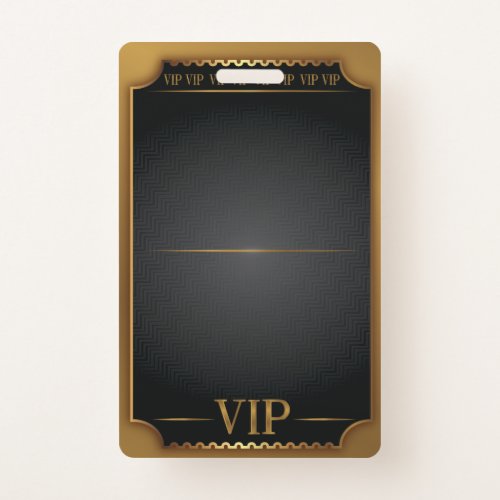 VIP ALL ACCESS Gold Pass BLANK Customize Yourself Badge