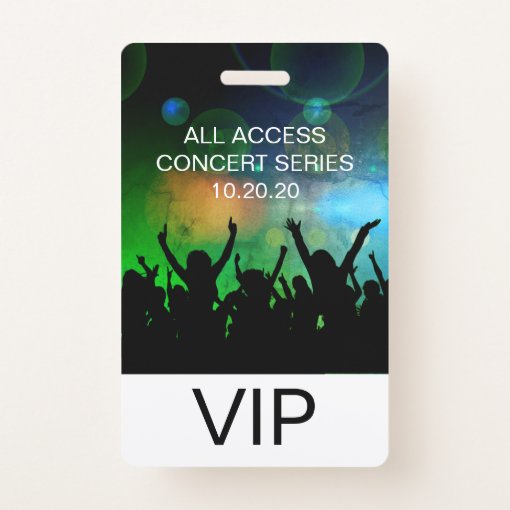 Vip All Access Name Custom Concert Badge 