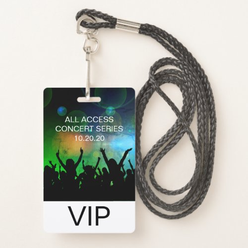 VIP All Access Name Custom Concert Badge