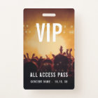 VIP All Access Name Photo Custom Concert Badge | Zazzle