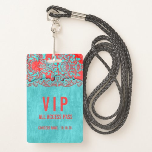 VIP All Access Name Photo Custom Concert Badge