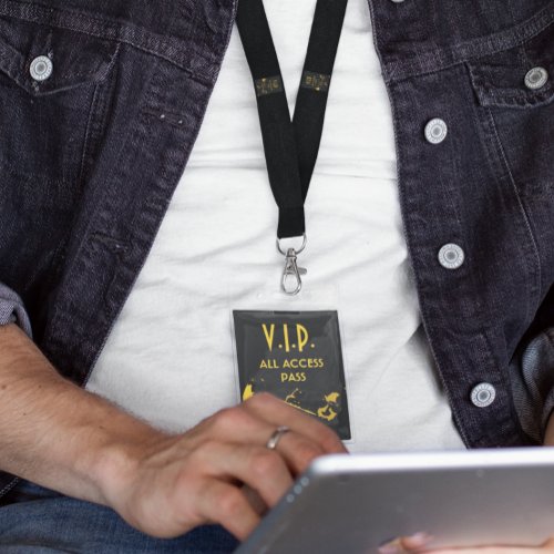 VIP All Access Pass at Musical Event Vertical Badg Badge