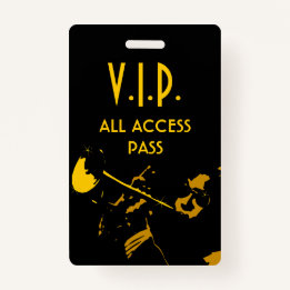 VIP All Access Pass at Musical Event Vertical Badg Badge