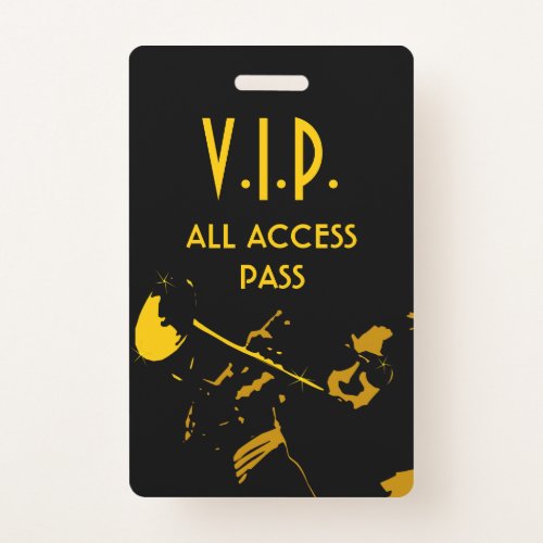 VIP All Access Pass at Musical Event Vertical Badg Badge