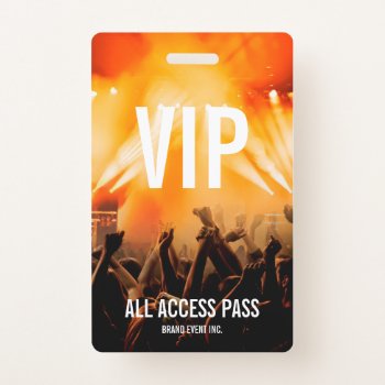 Vip All Access Pass Concert Event Badge by J32Teez at Zazzle