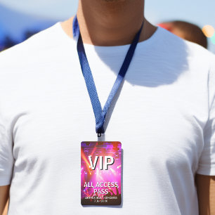VIP All Access Pass Concert Event Badge