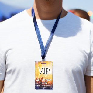 VIP All Access Pass Concert Event Badge